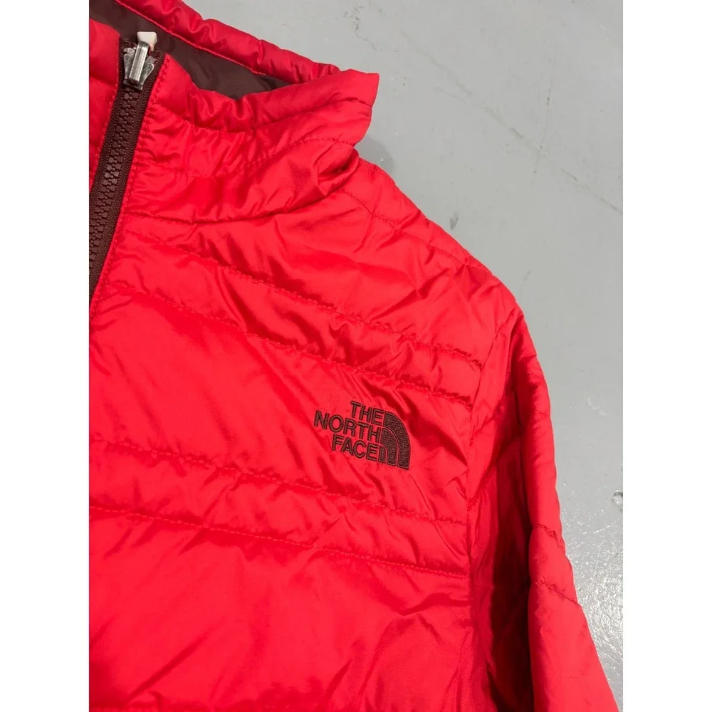 The North Face Thermoball Insulated Puffer Jacket Mens Medium Red Full Zip